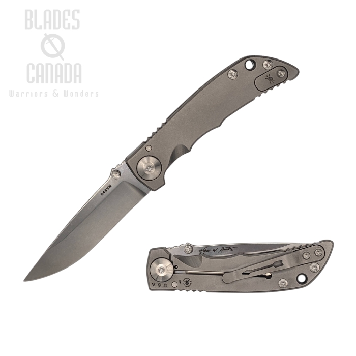 Spartan Blades Harsey Folding Knife, S45VN SW, Titanium Satin